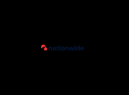 Nationwide logo displays in dark blue on against a black background.